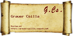 Grauer Csilla névjegykártya